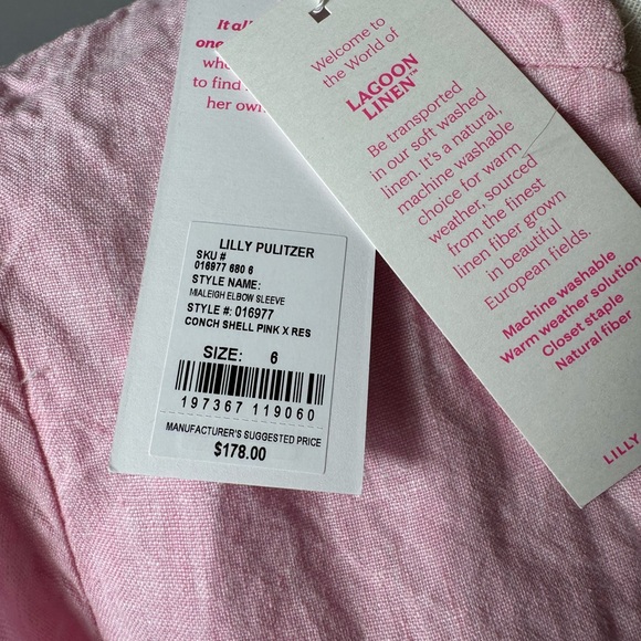 Lilly Pulitzer pink linen dress size Small - Picture 7 of 7